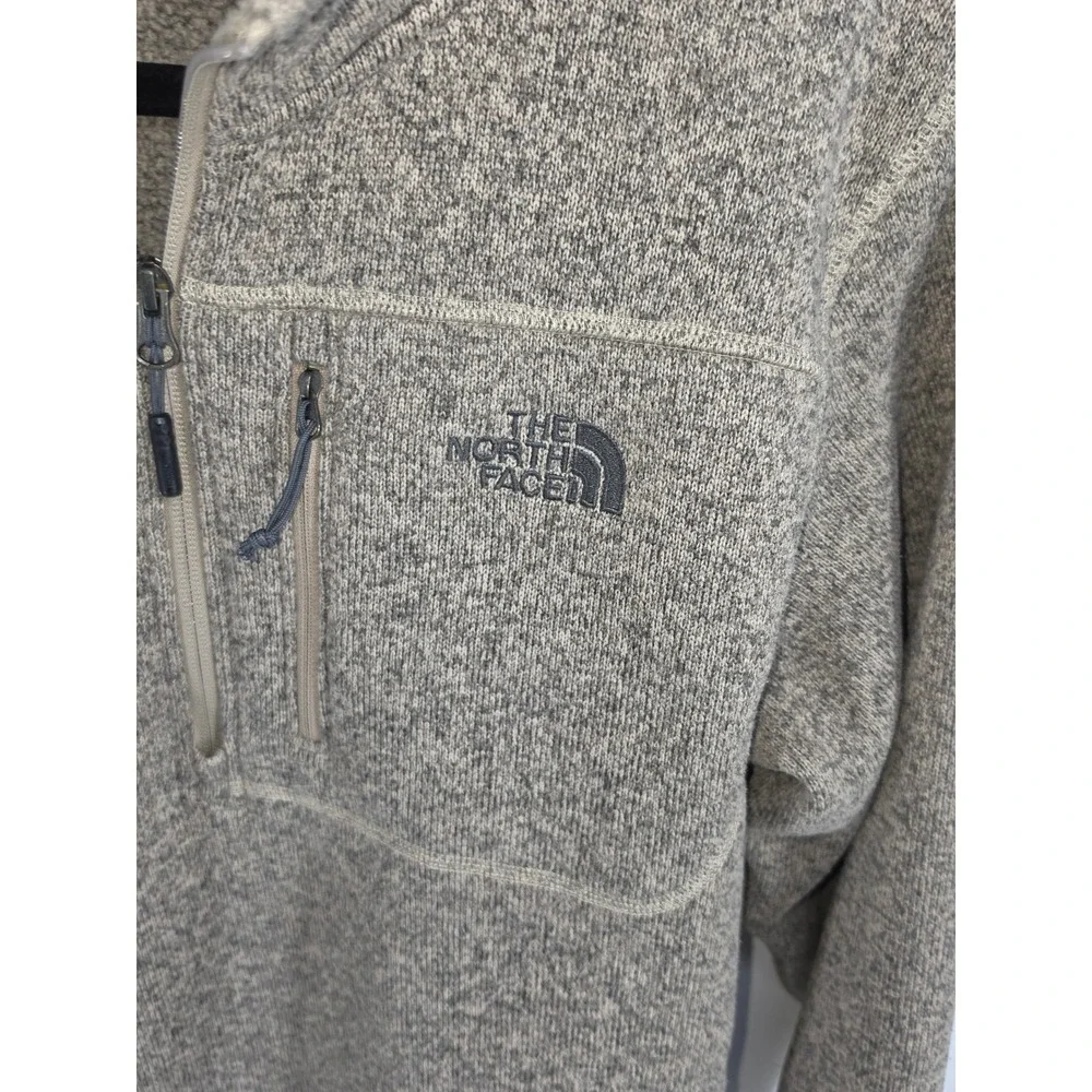 The North Face Mens Gordon Lyons 1/4 Zip Fleece Pullover Taupe Heather Medium